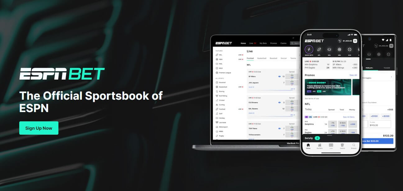 ESPN BET Sign Up Now Page Screenshot